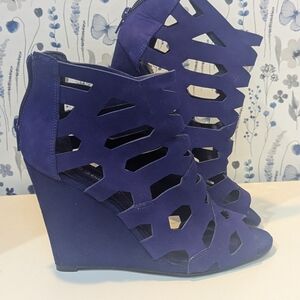 BCBGeneration Deep Blue Wedge Heels